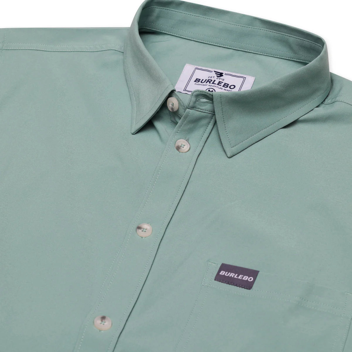 Burlebo Performance Button Up - Ocean Swell